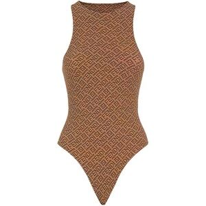 SKIMS Brown Patterned Bodysuit